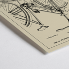Bicycle-support Patent by B Peisen detailed bicycle diagram and mechanical drawing Poster of Bicycle-support Patent by B Peisen featuring a detailed technical drawing of a bicycle with a support stand and annotations.