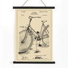 Bicycle-support Patent by B Peisen detailed bicycle diagram and mechanical drawing Poster of Bicycle-support Patent by B Peisen featuring a detailed technical drawing of a bicycle with a support stand and annotations.