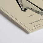 Harfenpatentzeichnung von GB Durkee Poster des Harfenpatents von GB Durkee mit einer detaillierten technischen Zeichnung und Patentinformationen für ein historisches Harfendesign.