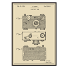 Photographic Camera Patent Illustration by G Fassin Poster showing detailed patent drawings of a photographic camera by artist G. Fassin titled Photographic Camera Patent
