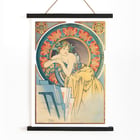 Frau mit Mohnblumen von Alphonse Mucha
