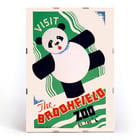 Colorful poster of panda promoting Brookfield Zoo by Arlington Gregg with vibrant text and artistic design Poster featuring a playful panda promoting the Brookfield Zoo by Arlington Gregg.