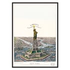 The Great Bartholdi Statue Liberty Enlightening the World by Currier & Ives depicting the Statue of Liberty in New York Harbor Poster titled The Great Bartholdi Statue Liberty Enlightening the World by Currier & Ives shows Statue of Liberty in New York.