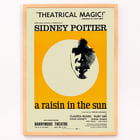 Theatrical poster for A Raisin in the Sun by Artcraft Lithograph featuring Sidney Poitier. Poster of A Raisin in the Sun by Artcraft Lithograph featuring a stylized face with text and theatrical information