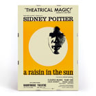 Theatrical poster for A Raisin in the Sun by Artcraft Lithograph featuring Sidney Poitier. Poster of A Raisin in the Sun by Artcraft Lithograph featuring a stylized face with text and theatrical information