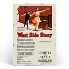 West Side Story by Artcraft Lithograph promotional poster with dancing couple illustration. Poster for West Side Story by Artcraft Lithograph featuring a dancing couple with performance details.
