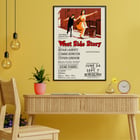 West Side Story by Artcraft Lithograph promotional poster with dancing couple illustration. Poster for West Side Story by Artcraft Lithograph featuring a dancing couple with performance details.