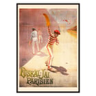 Euskal-Jai Parisien von Jean de Paleologue mit Spielern in gestreiften Trikots mit gebogenen Schlägern auf einem Platz. Poster mit dem Titel Euskal-Jai Parisien von Jean de Paleologue zeigt Spieler in einer traditionellen baskischen Sportumgebung.