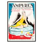 Poster of Vampyren featuring a woman in a yellow dress with A Daughter of Destiny by Eric Rohman. Poster titled A Daughter of Destiny by Eric Rohman features a stylish woman in a yellow dress sitting on a circular seat.
