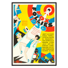 Colorful vintage poster for Fox Follies by Eric Rohman featuring dancers and musicians. Poster for Follies of 1930 by Eric Rohman featuring colorful artwork with dancers and musicians in vibrant costumes.