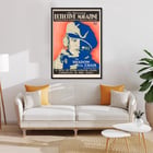 Illustrated Detective Magazine cover artwork The Illustrated by Winold Reiss featuring The Shadow of the Chair Detective Magazine poster featuring a blue and red illustration of a person in a hat with a gun by Winold Reiss
