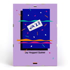Colorful poster featuring Jazz Jay Hoggard Quintet artwork. Poster with abstract design and text Jazz Jay Hoggard Quintet showcasing vibrant colors and geometric shapes.