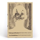 Undergrad student art exhibition poster by Lanny Sommese featuring a surreal silhouette with easels and a cathedral backdrop. Poster showcasing surreal artwork featuring a face and easels in a cathedral setting by Lanny Sommese. Art exhibition.
