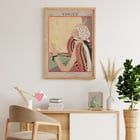 Woman in colorful attire reaching for the sun Vogue by George Plank Art Deco Vogue poster illustrating a woman gazing at the sun in vibrant attire by George Plank titled Vogue by George Plank