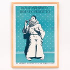 Ernest Peixotto's artwork Black & whites depicting a clown in a polka dot background. Poster Black & whites by Ernest Peixotto featuring a clown in a polka dot background holding a flower in its hand
