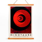 Abstract red and black spiral artwork Minotaure revue artistique et littéraire by E Tériade. Minotaure revue artistique et littéraire poster by E Tériade featuring red and black abstract concentric circles pattern