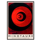Abstract red and black spiral artwork Minotaure revue artistique et littéraire by E Tériade. Minotaure revue artistique et littéraire poster by E Tériade featuring red and black abstract concentric circles pattern