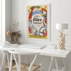 Alice im Wunderland von Artcraft Lithographie farbenfrohes Theaterplakatdesign Farbenfrohes Poster für Alice im Wunderland von Artcraft Lithograph mit skurrilen Figuren aus dem klassischen Märchen