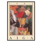Colorful illustration featuring a person in a red hat holding a magazine by Jeff Smith titled The cover show. Poster featuring illustration by Jeff Smith titled The Cover Show with a person in a red hat holding a magazine.