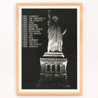 Black and white artwork with Statue of Liberty and message Free the Panther by artist Black and white poster of the Statue of Liberty with text Free the Panther by Anonymous displaying social messages