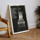 Black and white artwork with Statue of Liberty and message Free the Panther by artist Black and white poster of the Statue of Liberty with text Free the Panther by Anonymous displaying social messages