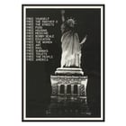 Black and white artwork with Statue of Liberty and message Free the Panther by artist Black and white poster of the Statue of Liberty with text Free the Panther by Anonymous displaying social messages