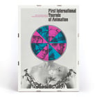 Poster featuring abstract faces and figure for First International Tournée of Animation by Paul Showalter Poster for the First International Tournée of Animation by Paul Showalter featuring colorful geometric graphic over a grayscale torso.
