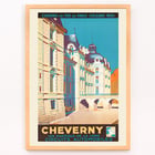 Poster art by Alex Garbell titled Cheverny Les Châteaux De La Loire Circuits Automobiles featuring a historic building with an archway and towers. Poster titled Cheverny Les Châteaux De La Loire Circuits Automobiles by artist Emile-Allain Séguy depicting a castle in vibrant colors.