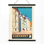 Poster art by Alex Garbell titled Cheverny Les Châteaux De La Loire Circuits Automobiles featuring a historic building with an archway and towers. Poster titled Cheverny Les Châteaux De La Loire Circuits Automobiles by artist Emile-Allain Séguy depicting a castle in vibrant colors.