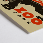 Visit Brookside Zoo poster with black leopard Black Leopard by Carken Poster promoting Brookside Zoo featuring a black leopard illustration by Carken with the text Visit Brookside Zoo Free