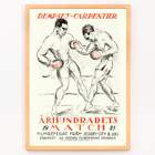Boxing Match Illustration by Eric Rohman titled Match of the Century Dempsey Vs Carpentier Poster exhibiting two boxers mid-fight for Match of the Century Dempsey Vs Carpentier by Eric Rohman with Swedish text.