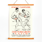 Boxing Match Illustration by Eric Rohman titled Match of the Century Dempsey Vs Carpentier Poster exhibiting two boxers mid-fight for Match of the Century Dempsey Vs Carpentier by Eric Rohman with Swedish text.