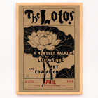 Cover art illustration of The Lotos a monthly magazine by Arthur Wesley Dow featuring a lotus flower drawing and text typography Poster of The Lotos a monthly magazine of literature and art education by Arthur Wesley Dow featuring a lotus flower illustration