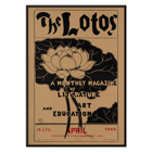 Cover art illustration of The Lotos a monthly magazine by Arthur Wesley Dow featuring a lotus flower drawing and text typography Poster of The Lotos a monthly magazine of literature and art education by Arthur Wesley Dow featuring a lotus flower illustration