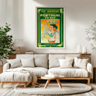 Colorful vintage poster of a woman carrying grapes by William Fox titled Portugal Today Poster of Portugal Today by Anonymous featuring a woman in traditional attire carrying fruit on her head with colorful backdrop