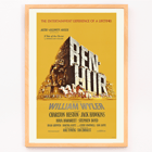 Ben-Hur film poster by William Wyler featuring Charlton Heston and Jack Hawkins Ben-Hur film poster by William Wyler featuring a large stone chariot race with horses and ancient Roman architecture in the background