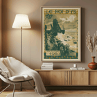 Poster of Édouard Lalo's Le roi d'Ys by Auguste François-Marie Gorguet depicting a dramatic seaside scene Poster of Édouard Lalo's Le roi d'Ys by Auguste François-Marie Gorguet depicting stormy seas and people along the rocky shore