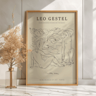 Femmes nues nageant sur la plage par Leo Gestel au Musée d'art Seibu de Tokyo Poster de femmes nues nageant sur la plage par Leo Gestel exposée au Musée d'art Seibu de Tokyo dans un style post-impressionniste