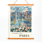Raoul Dufy artwork Le Printemps en France depicting Paris with Eiffel Tower and flowers. Poster of Paris scene with Eiffel Tower and flowers Le Printemps en France by Raoul Dufy.