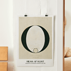 Abstract geometric design by Hilma af Klint titled Judaism and Paganism Standpoint Poster featuring abstract artwork Judaism and Paganism Standpoint by Hilma af Klint with a large central oval shape.