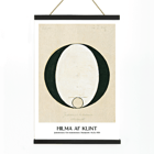 Abstract geometric design by Hilma af Klint titled Judaism and Paganism Standpoint Poster featuring abstract artwork Judaism and Paganism Standpoint by Hilma af Klint with a large central oval shape.