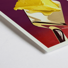 Retro butter advertisement art by Donald Brun titled Butter. Vintage poster featuring butter on a spatula with bold text in French by Donald Brun