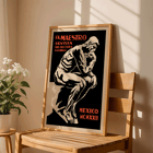Couverture du magazine El Maestro Revista de Cultura Nacional présentant une statue de penseur. Poster avec l'œuvre d'art El Maestro Revista de Cultura Nacional Magazine représentant un penseur dans un style graphique audacieux.