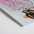 Póster de la exposición Colección Secreta Ahrenberg de Le Corbusier que presenta arte abstracto. Póster de la exposición Colección Secreta Ahrenberg de Le Corbusier que presenta arte abstracto con líneas atrevidas y colores vivos.