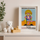 Pink Panther in Montezuma-themed artwork titled Revenge of the Pink Panther by artist unknown. Poster depicting the Pink Panther sitting on a throne with Montezuma theme titled Revenge of the Pink Panther.