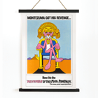 Pink Panther in Montezuma-themed artwork titled Revenge of the Pink Panther by artist unknown. Poster depicting the Pink Panther sitting on a throne with Montezuma theme titled Revenge of the Pink Panther.