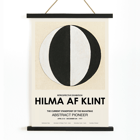 Abstract artwork The Current Standpoint of the Mahatmas by Hilma Af Klint featuring geometric shapes Poster of Hilma Af Klint's artwork The Current Standpoint of the Mahatmas featuring a black and white abstract circular design.