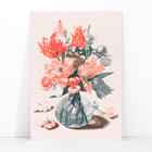 Five Prints of Flowers in Glass Vases Five Prints of Flowers in Glass Vases