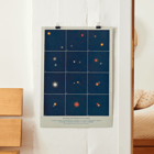 Ilustración de estrellas múltiples coloridas de Etoiles multiples colorées de Alphonse Berget. Póster muestra estrellas múltiples coloridas con diagramas Etoiles multiples colorees de Alphonse Berget de Nouvelle astronomie pittoresque