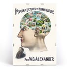Popular Lectures on Human Nature book cover illustration of a phrenology diagram by an unidentified artist Poster of a phrenology-inspired illustration showcasing scenes of human activities inside a profile head Popular Lectures on Human Nature